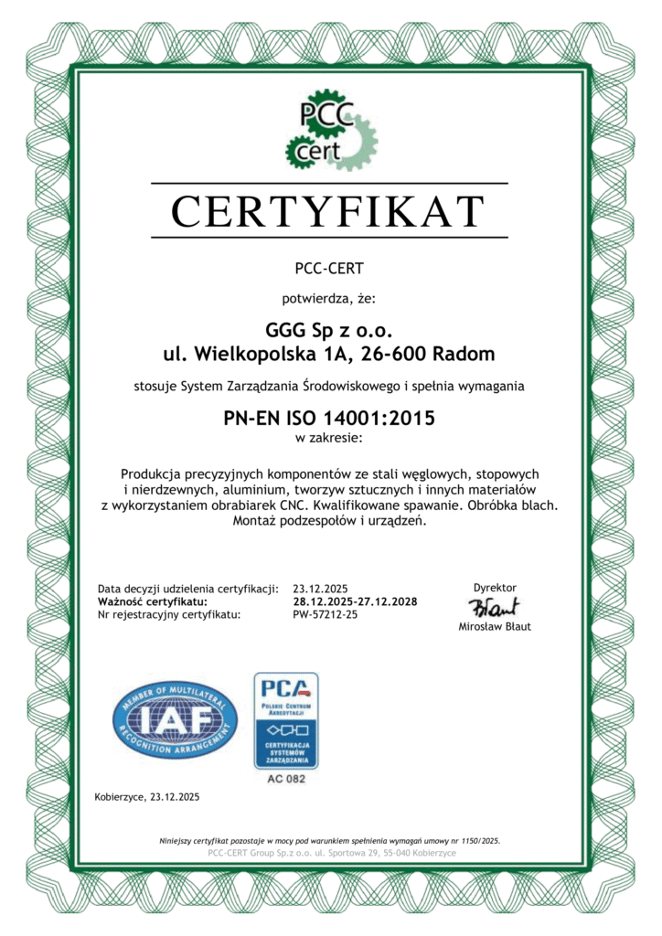 ISO 14001 2015 GGG