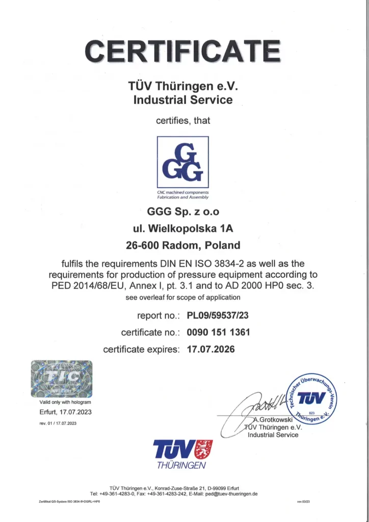 GGG Certificat ISO 3834 2 AD 2000 EN pdf GGG