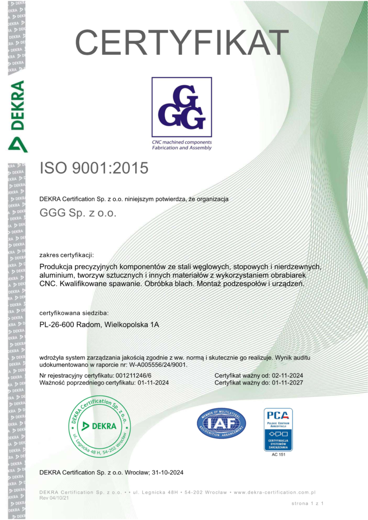 CERT PL 9001 GGG 1 GGG