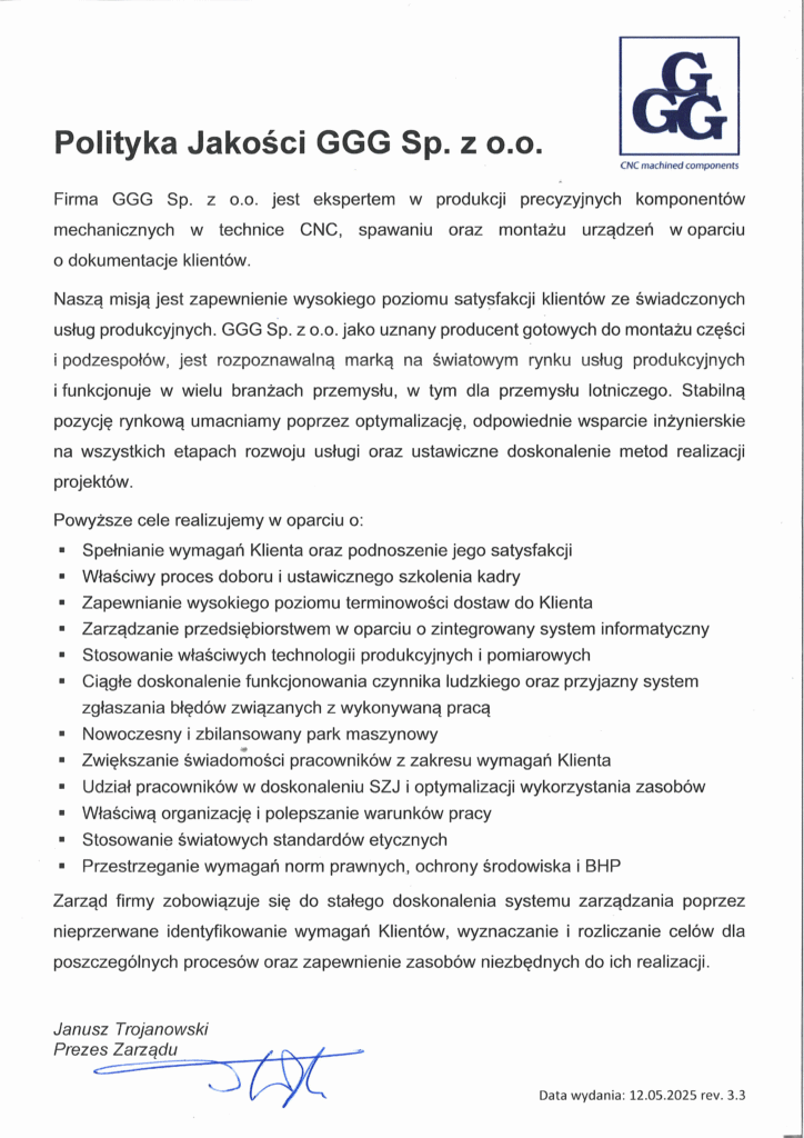 Polityka jakosci GGG